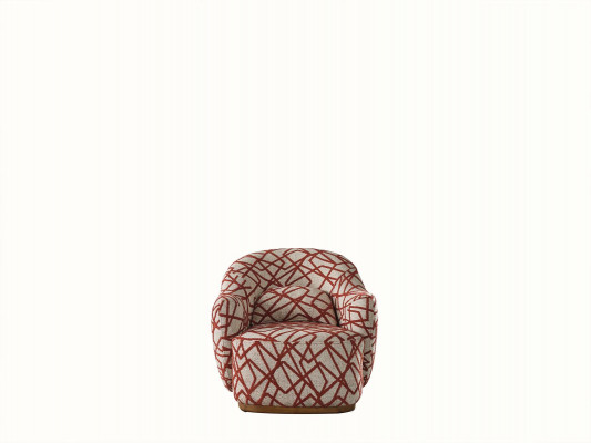 Fauteuil Ouerfauteuil Modern Stoff Wunnzëmmer Polyester Orange Design