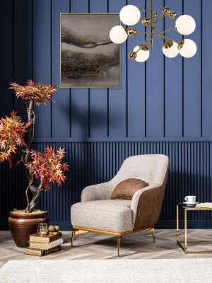 Sëtzfauteuil, Ouersëtz, Modern, Stoff, Wunnzëmmer, Polyester, Gro, Design, Sëtz.