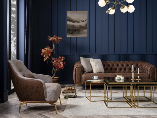 Sëtzfauteuil, Ouersëtz, Modern, Stoff, Wunnzëmmer, Polyester, Gro, Design, Sëtz.
