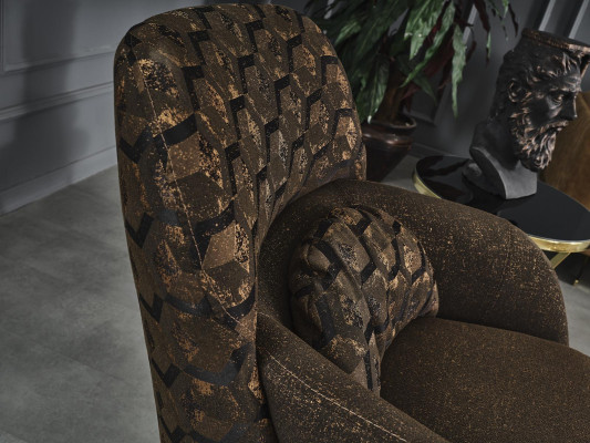Fautëil Ouerfautëil Cocktailstull Stoft Wunnzëmmer Polyester Braun