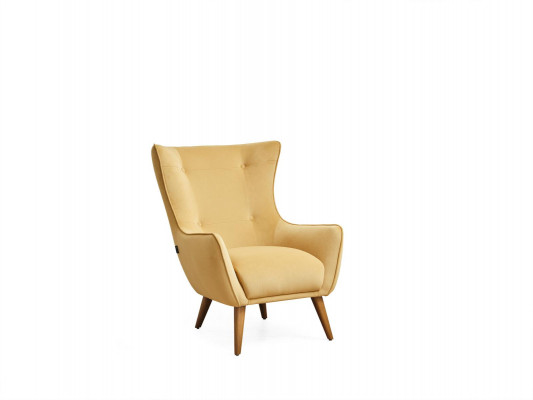 Fotell Ouerfauteuil Cocktailfauteuil Stoft Living Polyester Giel Sëtz