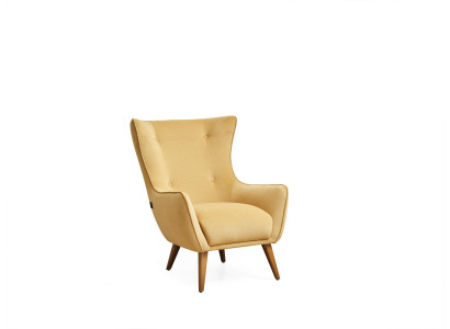Fotell Ouerfauteuil Cocktailfauteuil Stoft Living Polyester Giel Sëtz