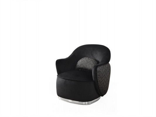 Fotell Ouerfotell Modern Stoff Wunnzëmmer Polyester Schwaarz Design