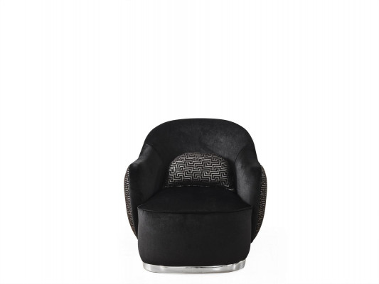 Fotell Ouerfotell Modern Stoff Wunnzëmmer Polyester Schwaarz Design