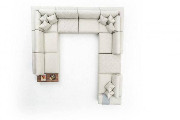 Ecksplang U Form Wunnzëmmer Luxus Canapéën Design Canapé Couch Wunnlandschaft