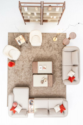 Ecksofa L-Form 3+1+1 Sëtz Modern Design Stuff Polstersofa Sofa