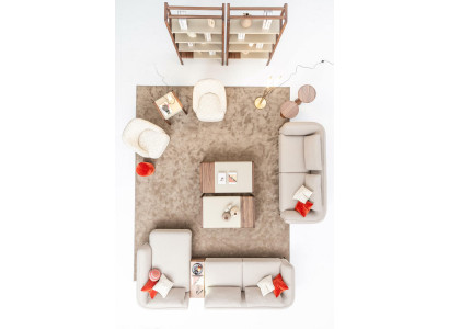 Ecksofa L-Form 3+1+1 Sëtz Modern Design Stuff Polstersofa Sofa