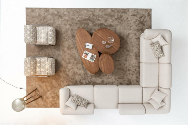 Italienesch Stil Miwwel Ecksofa Eckcouch Wunnlandschaft Eckgarnitur 5 Stéck.