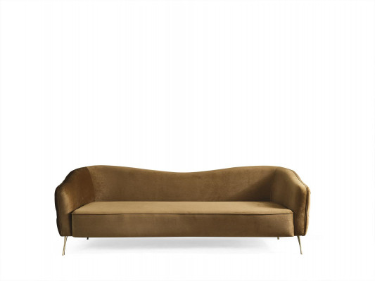 Chesterfield Sofagarnitur Sofa 3-Sëtzer Sesselle Blau Polyester Set 2 Deeler