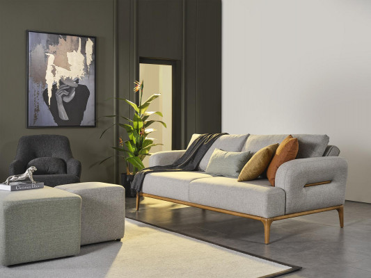 Sofagarnitur Canapé Fauteuil 431 Sëtzer Stoff Luxus Gro Canapéën Wunnzëmmer