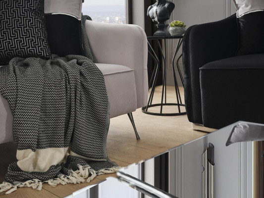 Modern Sofagarnitur Sofa 3 Sëtzer Fotell Dräisëtzer Stoff Wäiss Polyester Set