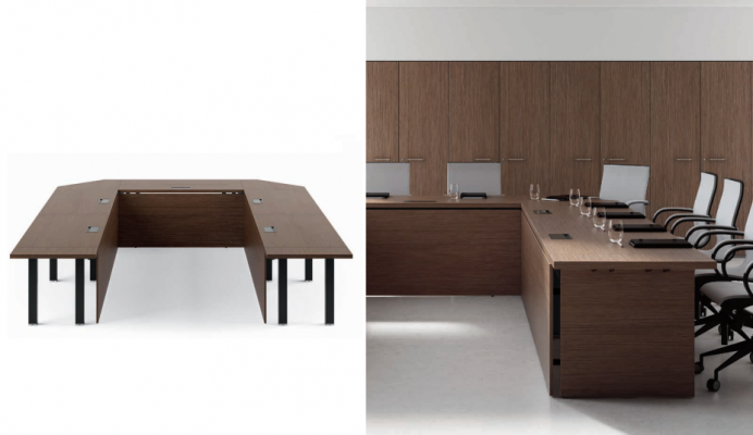 Konferenzdësch Still Grupp Büro Miwwelen Italien Büro Dësch Versammlung Dësch 7 Stéck.