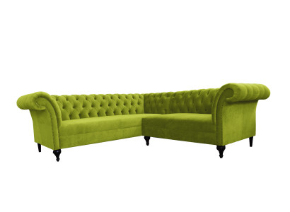 Chesterfield Eckcanapé Eckcouch Designer Canapé Canapé aus Samt Ledercanapé SLIII Canapé №96