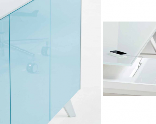 Kommode Modern Sideboard Blo Anrichte Schaf Akteschaf Büro Glas Frezza Neit