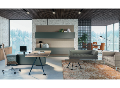 Eckschafft Miwwelen Büro Zëmmer Miwweldesign Schreifdësch Holz Dësch Dëscher