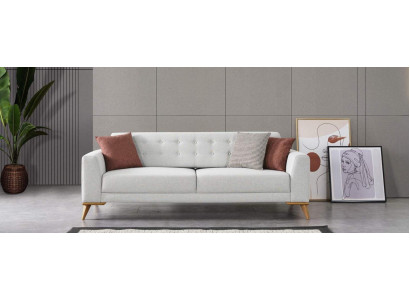 Luxus Sofa 3-Sëtzer Design Miwwel Stilvoll Wunnzëmmer Dräisëtzer Couch