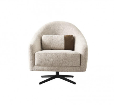 Luxus Sessel Stilvoll Miwwel Wunnzëmmer Design Rotéierbar Lounge Club Holz