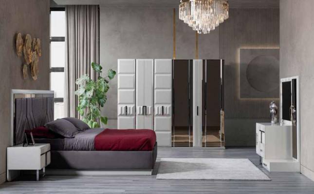 Modern Schlofzëmmert Toilettendësch Kommode mat Spigel Konsol Kommoden