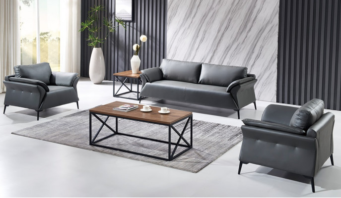 Sofa Canapé Polster Garnitur Sëtz Sofas Canapéën 3+1+1 Sëtzer Büro Ariichtung Nei