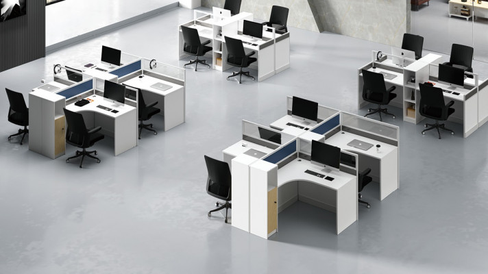 Schreifdësch 4er Büro Dësch Dësch Aarbechtsdësch Miwwel Counter Callcenter Miwwel