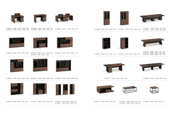Design Eckschrëft Akteschaf Büro Ariichtung Chef Zëmmer Miwwelen 2-Stéck Set