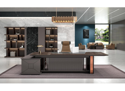 Eckschreibtisch Büro Ariichtung Chef Sall Miwwelen Design Schreifdëscher