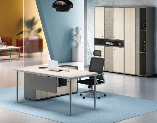 Bürosdësch Archivschaf Büro Miwwel Ausrëschtung Dëscher Schreifdëscher 2-Stéck Set