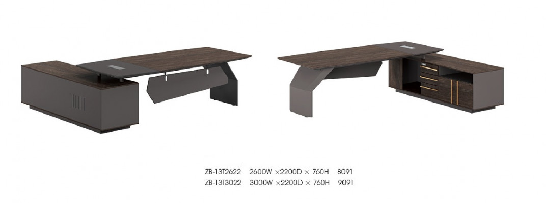 Chef Schreifdësch 260 x 220 cm Ariichtung Dësch Kanzlei Praxis Dëscher
