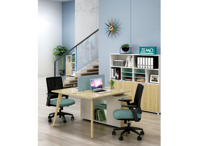 Schraufdësch Aarbechtsplaz Dësch 2 Aarbechtsplaze Comptoir Holz Dëscher Büro Miwwelen