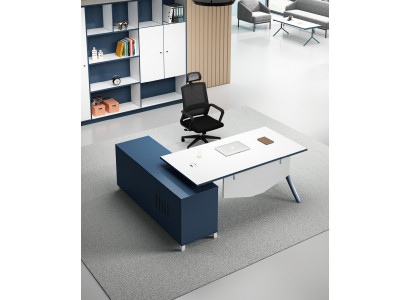 Schreifdësch mat Regal Home Office Deko Büroariichtung Miwwelen Schreifdësch