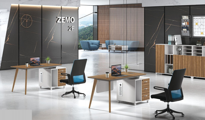 Aarbecht Schreif Büro Dësch Luxus Klass Designer Miwwelen mat Tiräng Dëscher