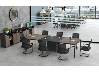 Konferenzdësch Büro Kabelkanal Netzwierk Dëscher Sëtzungsdësch