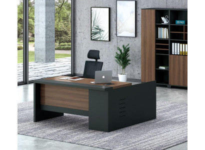 Eckschreibtisch Home Office Dësch grouss Chef Dëscher Schreifdësch Miwwelen