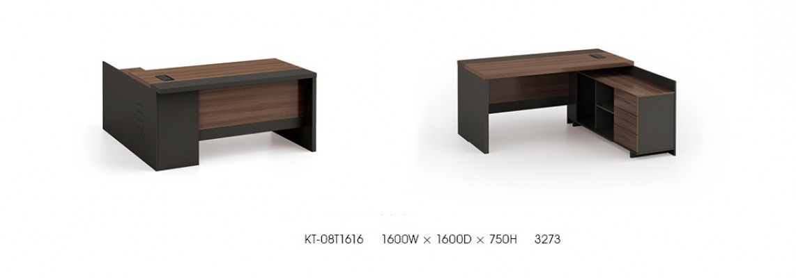 Eckschreibtisch Home Office Dësch grouss Chef Dëscher Schreifdësch Miwwelen