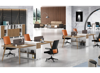 Bürosmöbel Ariichtung Dëscher Dësch Schreifdësch Callcenter Holz