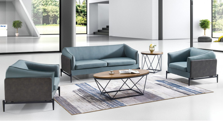 Luxuriéist 3+1+1 Sofa-Set am modernen Designerstil mat Textilbezuch