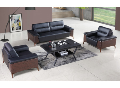 Design Sofasëtz Set 3+1+1 Sëtzer Lieder Couch Polster Sofacen Büroafiichtung Nei
