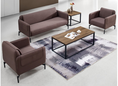 Design Polstersëtz Canapé Garnitur Sofa Sofae Couchen Textil Stoff Bürosmiwwel Nei