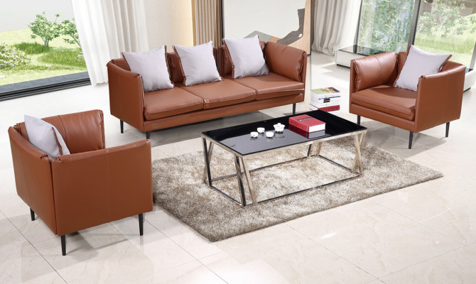 Sofa-Garnitur Canapé Sofa Polster Sëtz Sofae Couchen 3+1+1 Büro Miwwelen Ariichtung