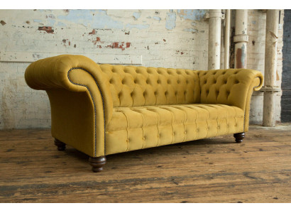 Designer Chesterfield Sofagarnitur Sofa Couch Polsterset a Samt 4 Stéck.