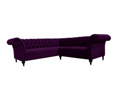 Chesterfield Ecksofa Eckcouch Designer Sofa Couch Samt Liederdivan