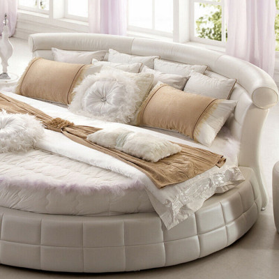 Klassesch Rond Better - Rond Luxus Designer Bett Gestoppt Elegant Lieder Samt