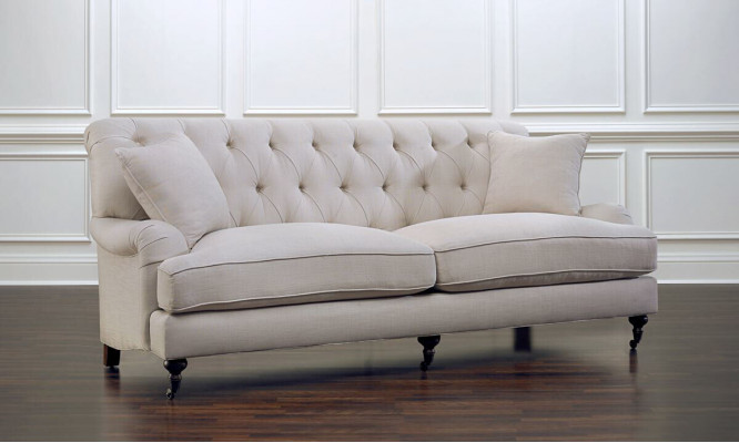Chesterfield Luxus Sofa Couche Polster Sëtz Stoff Garnitur 3+1 Sëtzer Couchen