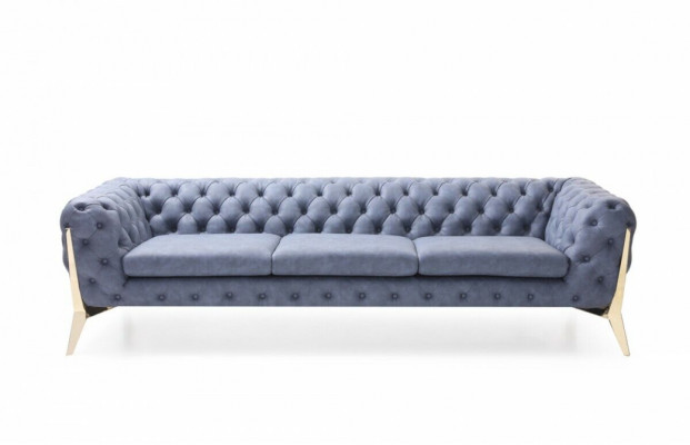 Luxus Héichwäerteg Canapé Couch Polstersëtz 3+2+1 Garnitur Chesterfield Garnituren