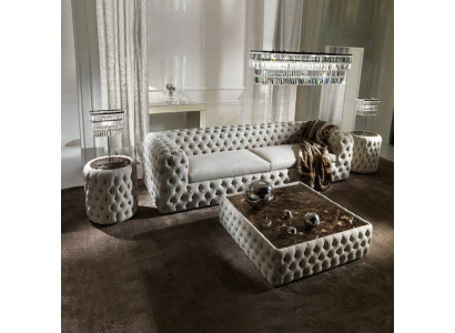 Klassesch Dräisëtzer Canapé Wunnzëmmer Polster Sofà 3 Sëtz Ledersofà 240cm Nei