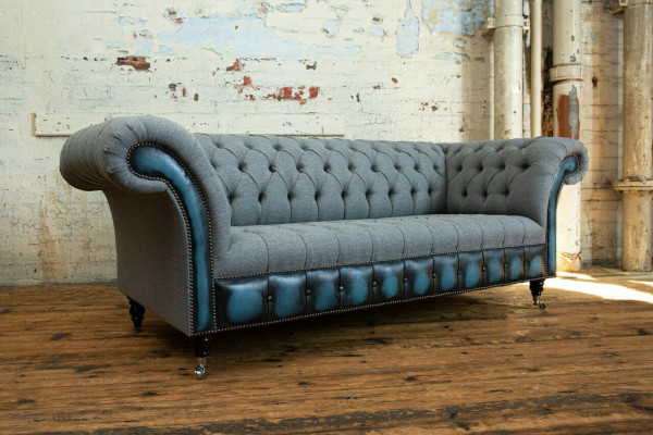 Designer Chesterfield gro Sofas Polstersofaen Textil Relax Miwwelen