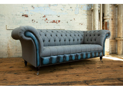 Designer Chesterfield gro Sofas Polstersofaen Textil Relax Miwwelen