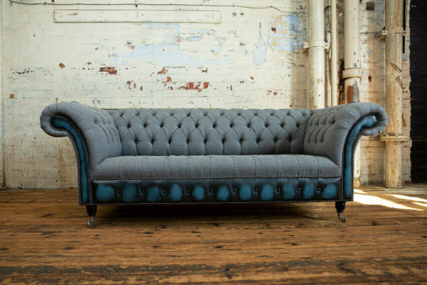 Designer Chesterfield gro Sofas Polstersofaen Textil Relax Miwwelen