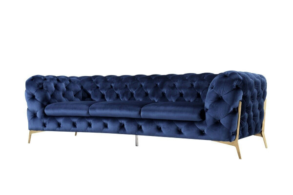 Luxus Héichwäerteg Sofa Canapé Polster Setz 3+2+1 Garnitur Deko Chesterfield