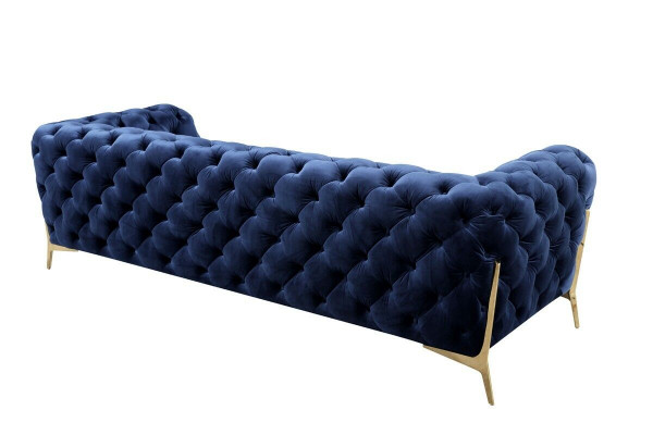 Luxus Héichwäerteg Sofa Canapé Polster Setz 3+2+1 Garnitur Deko Chesterfield
